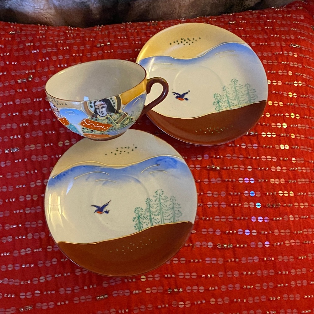 Vintage Japan Hand Painted Tea/Coffee Cup Set